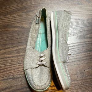 Shimmery Keds with turquoise accents sz 9